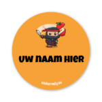 Cartoon stickers rond 4 cm