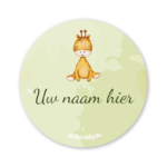 Aquarel dier stickers rond 3 cm